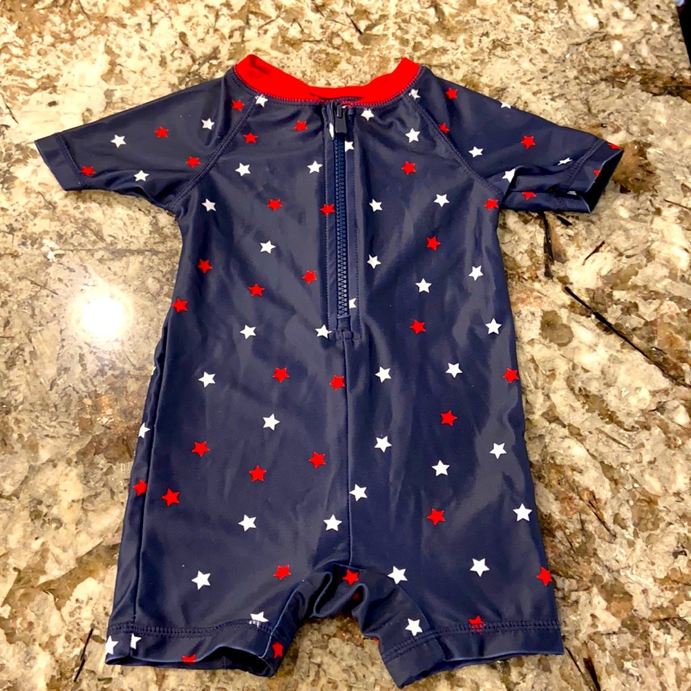 Old Navy patriotic rash guard, 6-12 months